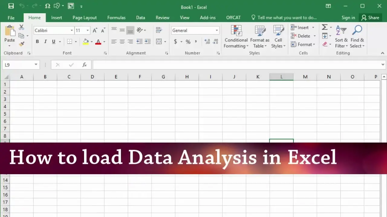 How to enable the Data Analysis add-in in an Excel spreadsheet