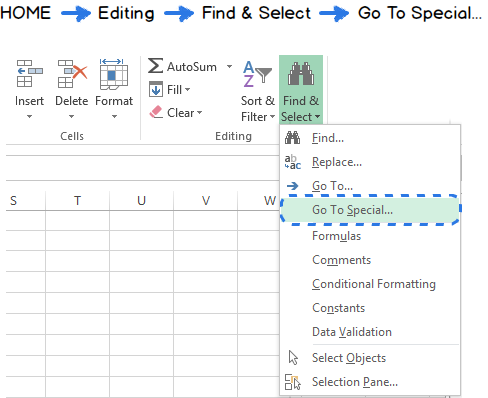 How to fill empty cells with zeros or values ​​from cells above (below) in Excel