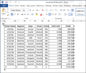 How to fix table cell size in MS Word