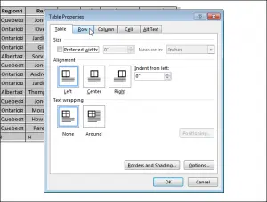 How to fix table cell size in MS Word