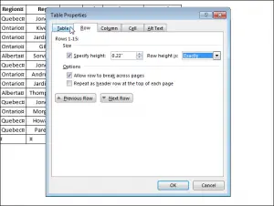 How to fix table cell size in MS Word