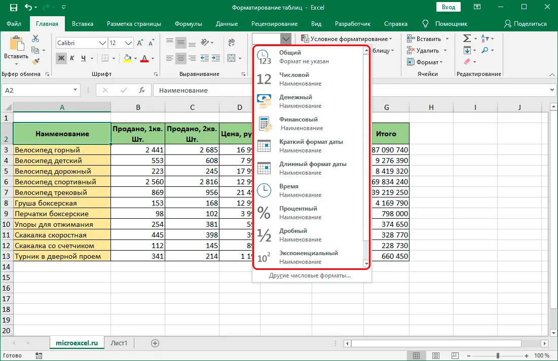 How to Format Tables in Excel