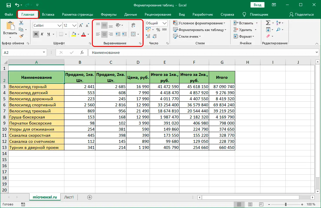 How to Format Tables in Excel