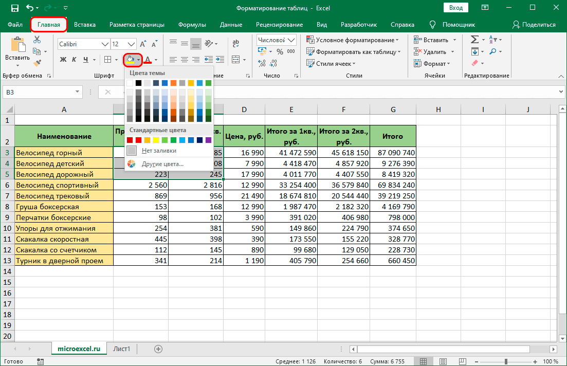 How to Format Tables in Excel