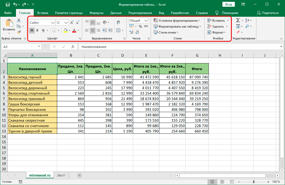 How to Format Tables in Excel