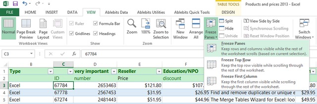 How to Freeze Top Rows in Excel