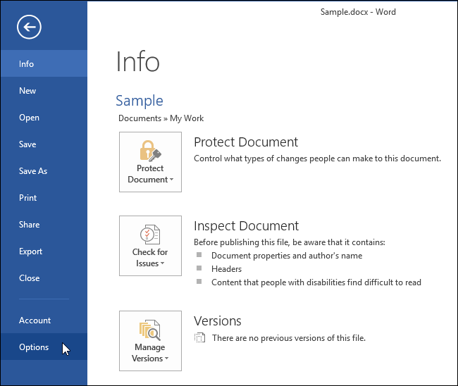 How to get rid of the Paste Options pop-up menu in Word 2013