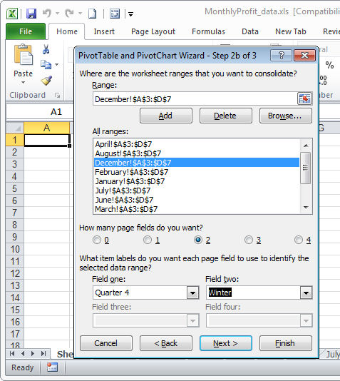 How to group data in an Excel PivotTable for further generalization and analysis