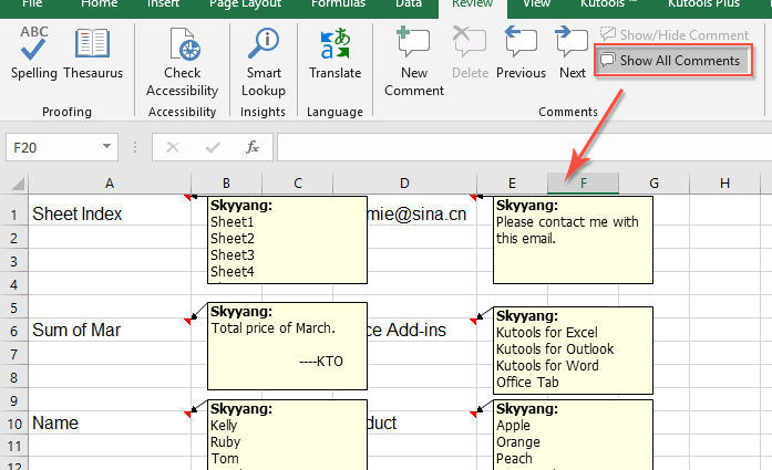 Excel Hide Notes By Default