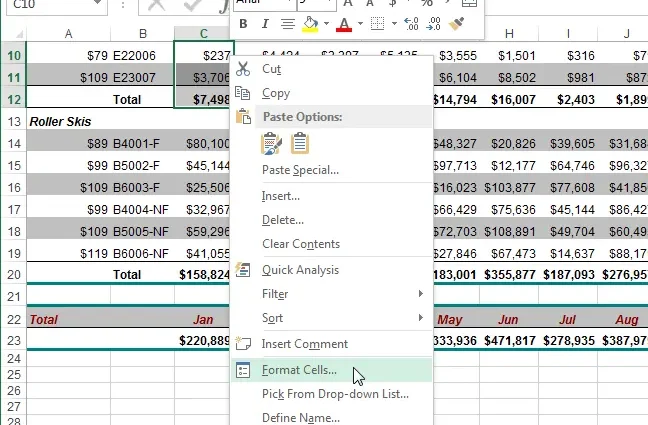 How to hide cells, rows and columns in Excel