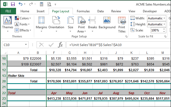 How to hide cells, rows and columns in Excel