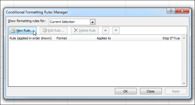 How to highlight a row in Excel using conditional formatting