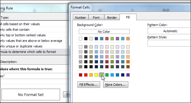 How to highlight a row in Excel using conditional formatting