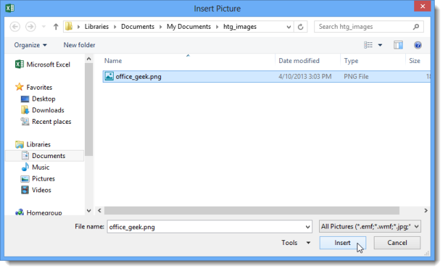 How to insert background picture when printing in Excel 2013