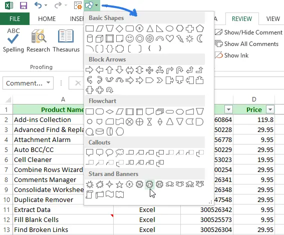 How to insert notes in Excel, add pictures to notes, show and hide notes