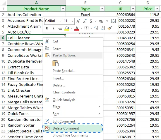 How to insert notes in Excel, add pictures to notes, show and hide notes