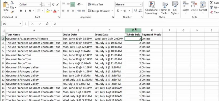Kako opravdati kolone u Excelu
