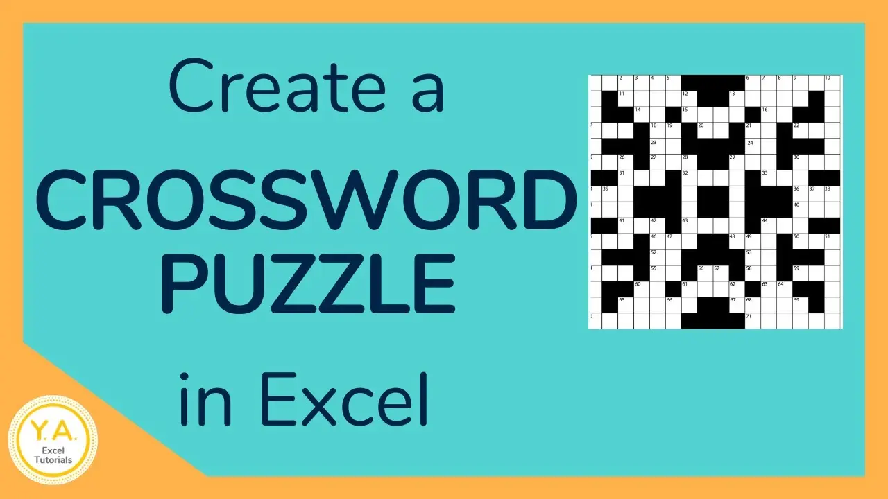 How to make a crossword puzzle in Excel step by step