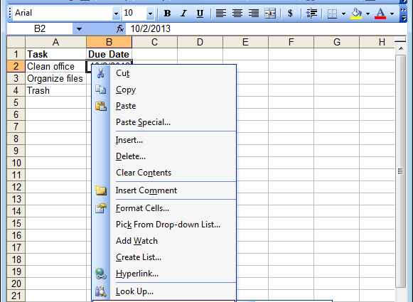 Sådan laver du en rulleliste i Excel. Gennem kontekstmenuen og udviklerværktøjer