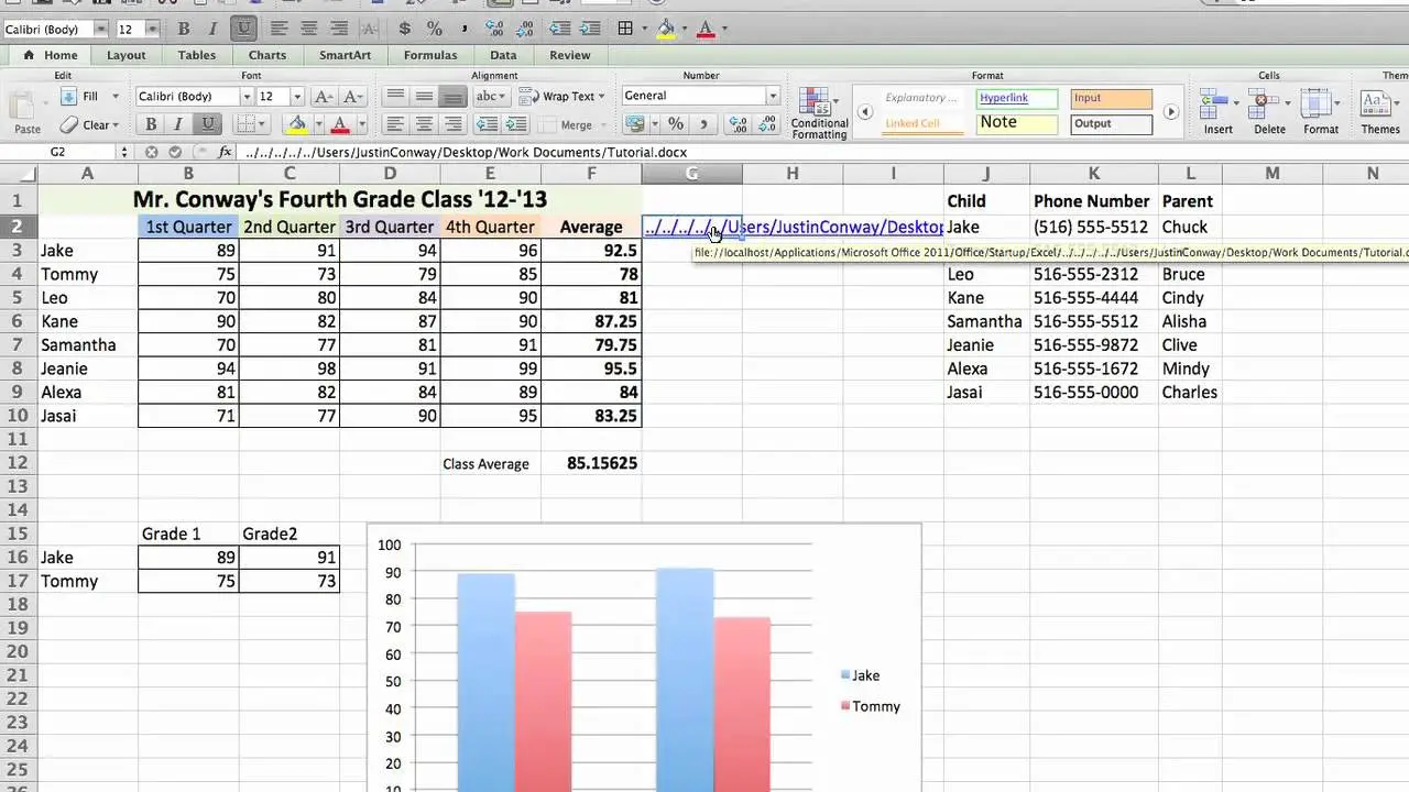 How to make a footnote in Excel