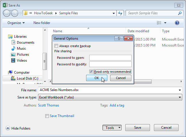 How to make Word prompt users to open a document in read-only mode