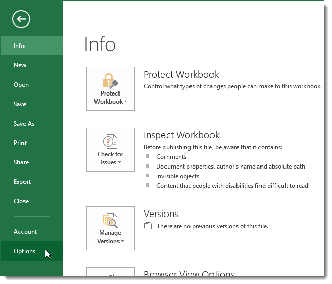 How to manage automatic and multi-threaded calculation modes in Excel 2013