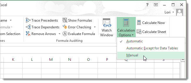 How to manage automatic and multi-threaded calculation modes in Excel 2013