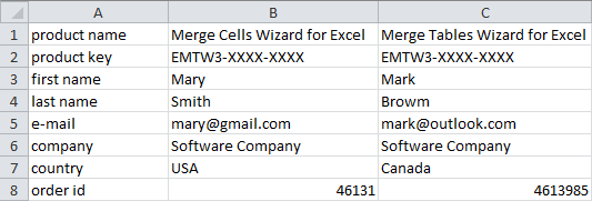 How to merge rows in Excel 2010 and 2013 without data loss