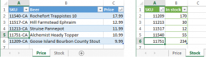 How to merge tables with partial match in Excel