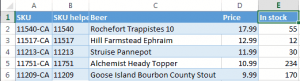 How to merge tables with partial match in Excel