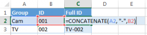 How to merge tables with partial match in Excel