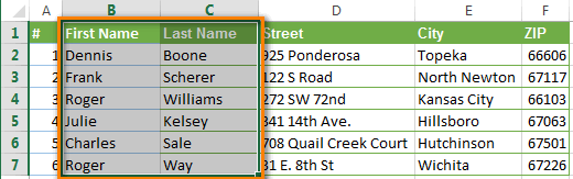 How to merge two columns in Excel without losing data
