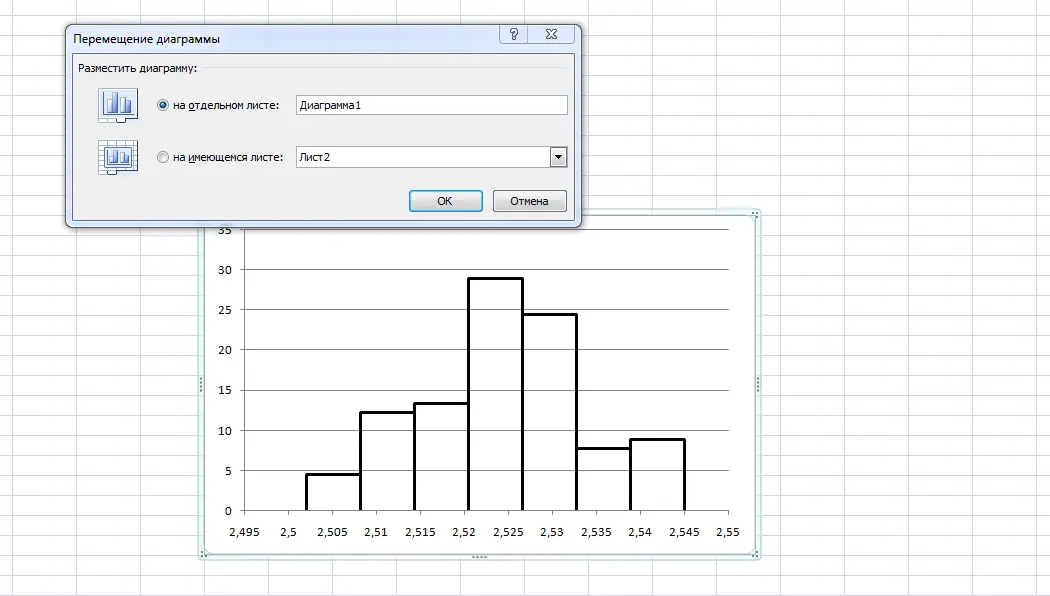 How to move a chart to a separate sheet in Excel