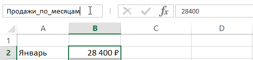 How to name a cell or range in Excel