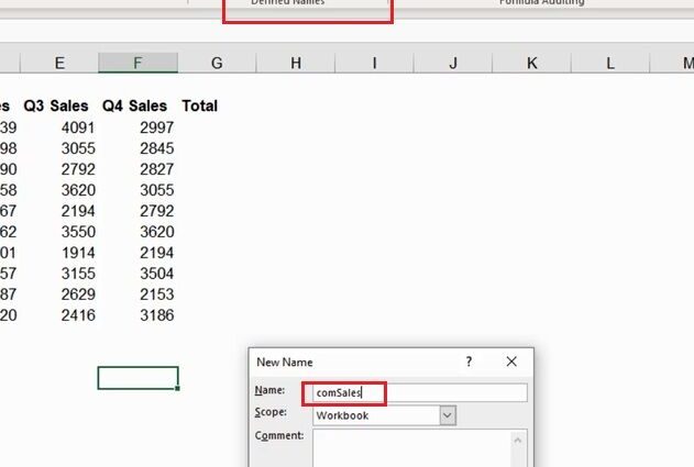 How to name constants in Excel?