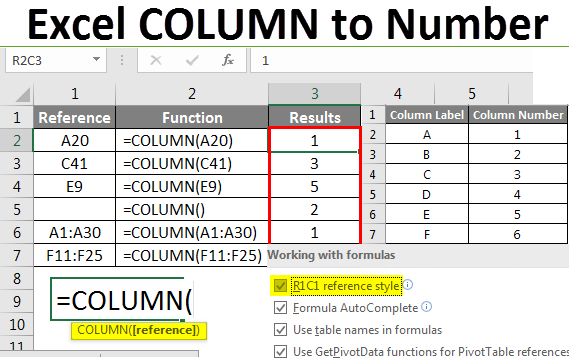 How to Number Columns in an Excel Table