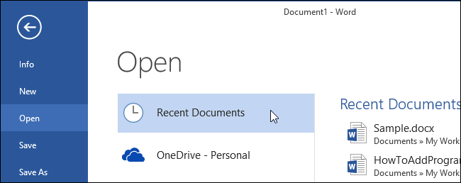How to pin your most used files and folders to the Open panel in Office 2013