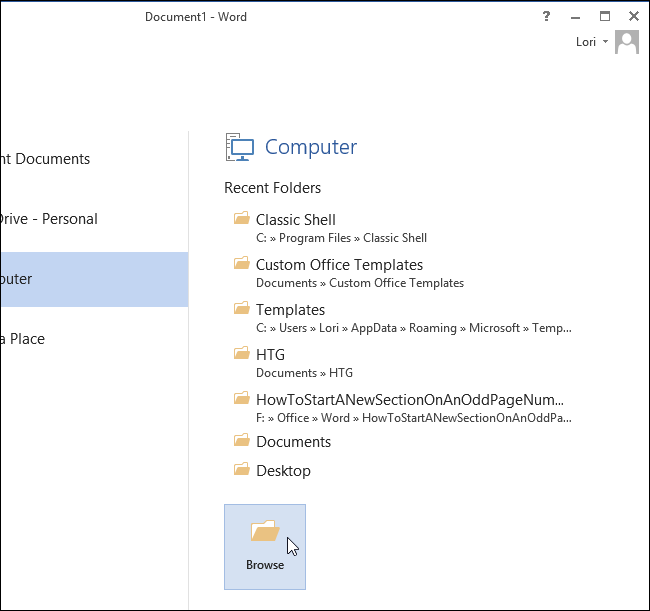 How to pin your most used files and folders to the Open panel in Office 2013