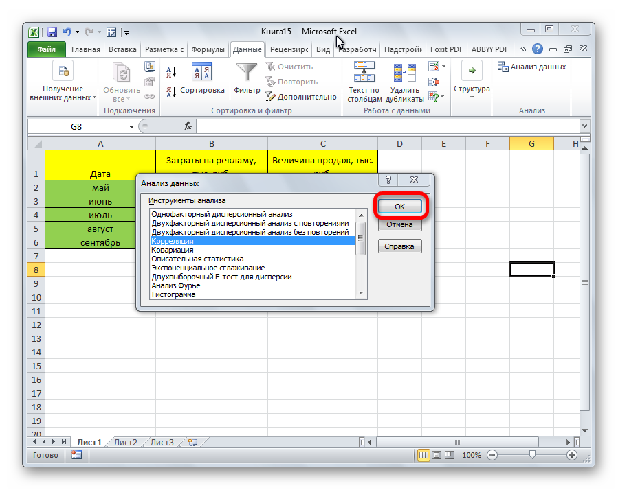 How to Plot a Correlation Plot in Excel