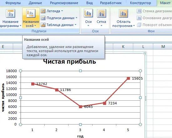 How to plot data from a table in Excel