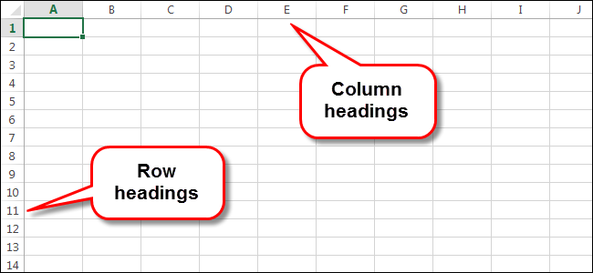 How to print a grid and row and column headers in Excel