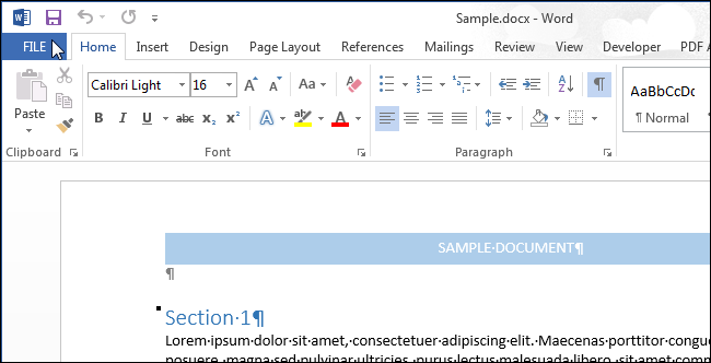 How to print document properties in Word