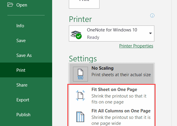 How to print excel spreadsheet on one sheet. Change orientation, adjust column and row borders, page and print settings