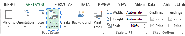 How to print grid lines in Excel