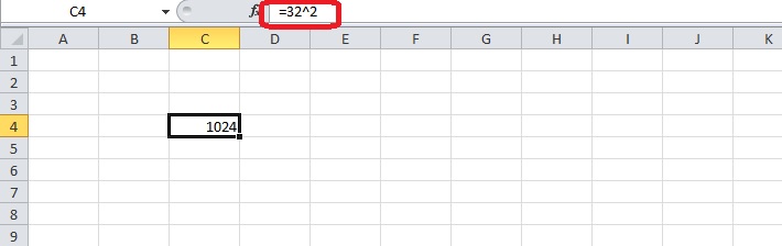 How to put a square in Excel