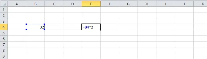 How to put a square in Excel