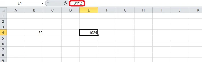 How to put a square in Excel