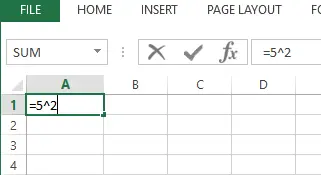 How to put a square in Excel