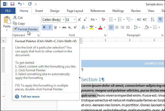 How to quickly and easily copy formatting in Word