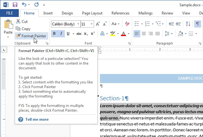 How to quickly and easily copy formatting in Word